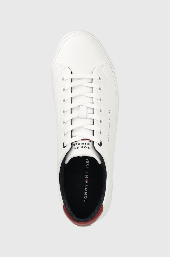 Tommy Hilfiger sneakersy skórzane TH HI VULC CORE LOW biały FM0FM04687