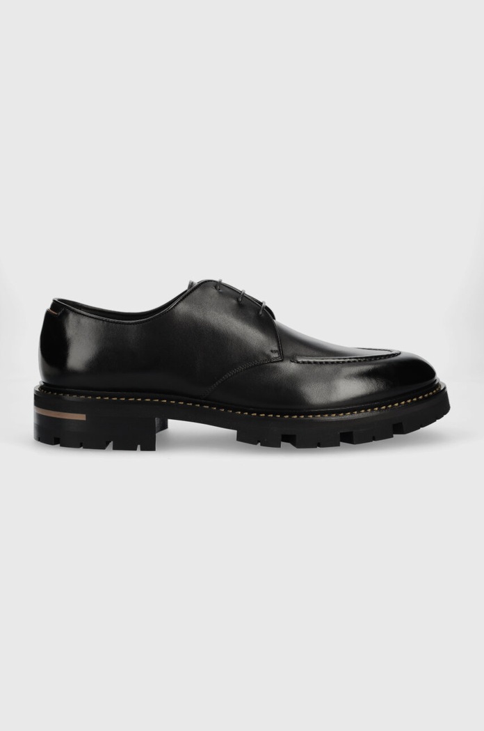 Kožené poltopánky BOSS Terry-T elegantné čierna 50499855.001