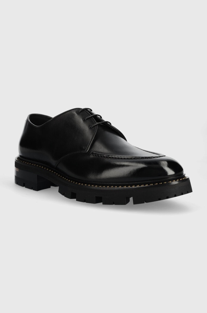 Kožené poltopánky BOSS Terry-T 50499855.001 čierna AW23
