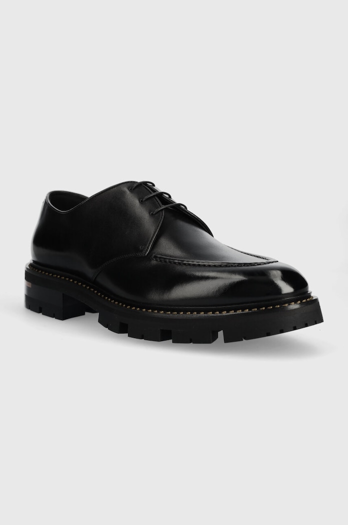 Kožené poltopánky BOSS Terry-T 50499855.001 čierna AW23