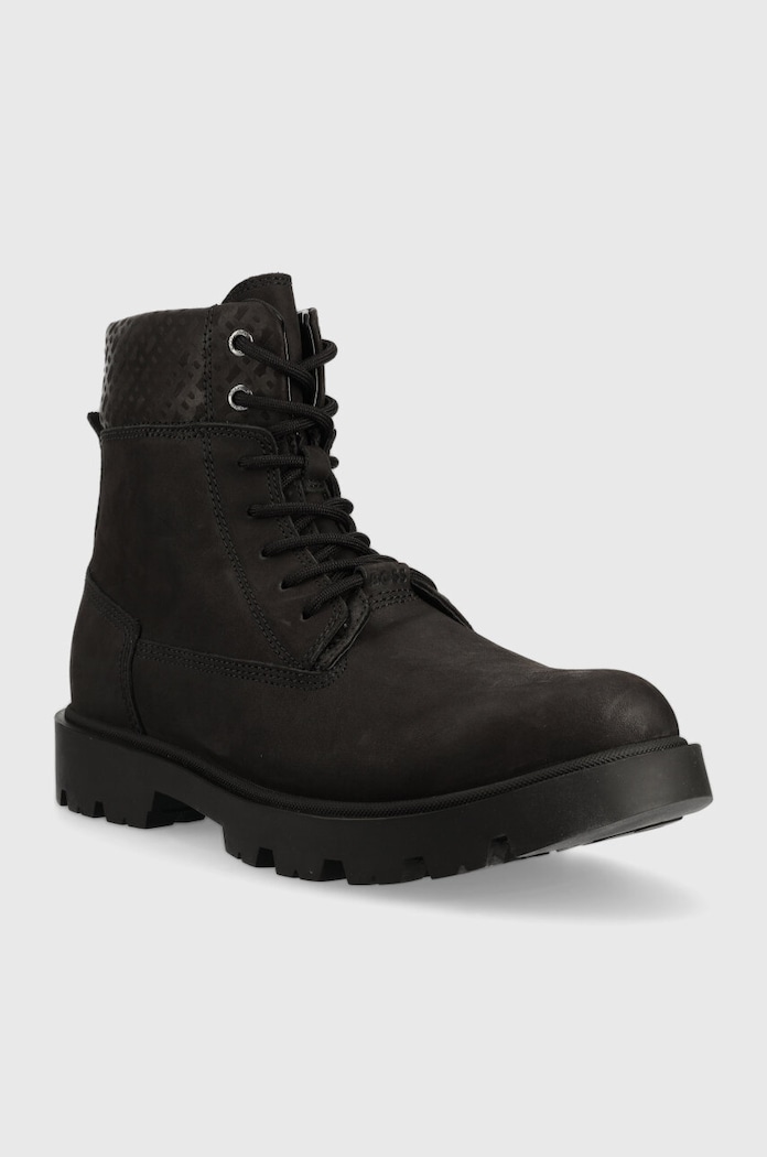 BOSS buty zamszowe Adley 50498357.001 czarny AW23