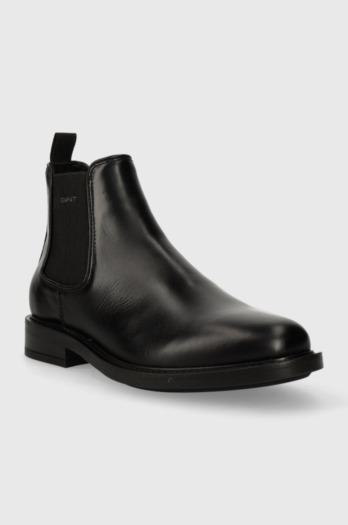 Kožené kotníkové boty Gant St Fairkon 27651432.G00 černá AW24