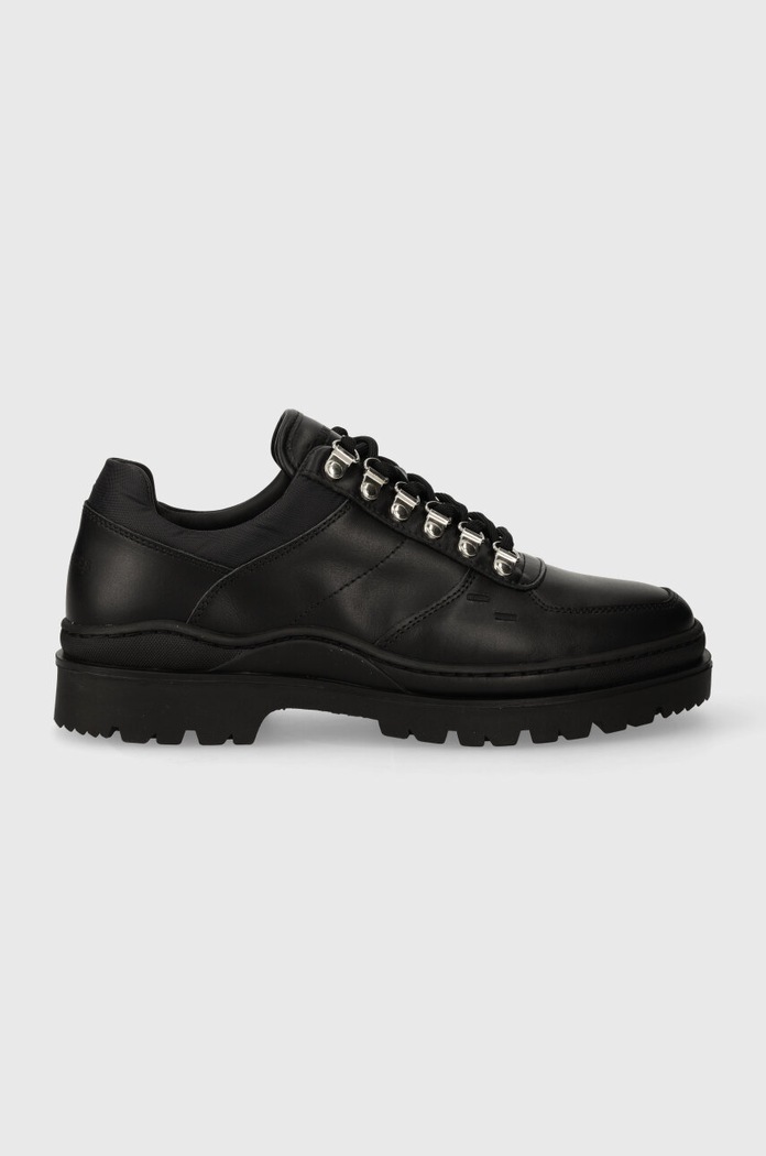 Filling Pieces scarpe in pelle Mountain Trail pelle fiore nero 64328991847