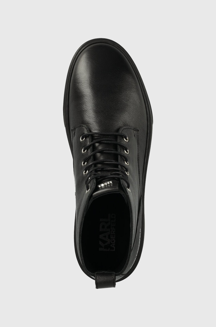Karl Lagerfeld buty skórzane FLINT czarny KL53350.000