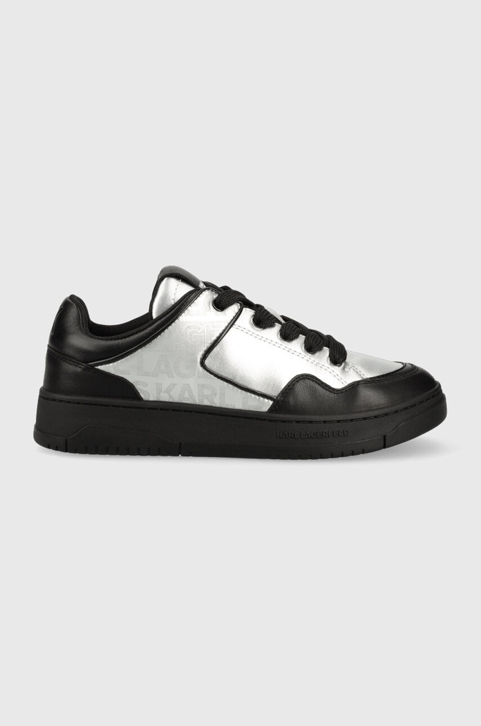 Tenisky Karl Lagerfeld Jeans KREW KL usňová koža strieborná KLJ53020.0S0