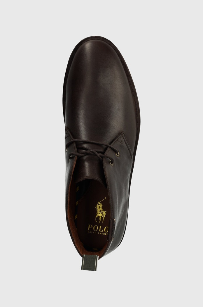 Δερμάτινα κλειστά παπούτσια Polo Ralph Lauren Talan Chukka καφέ 812913548003.200