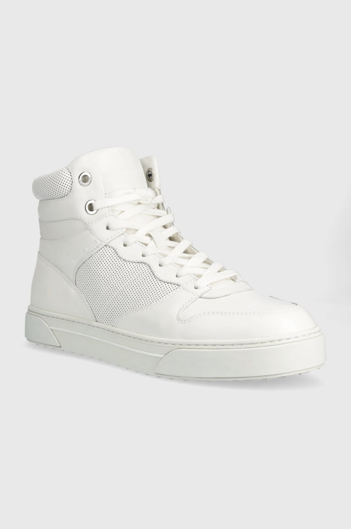 Michael Kors sneakersy skórzane Barett 42F3BRFE5L.085 biały AW23