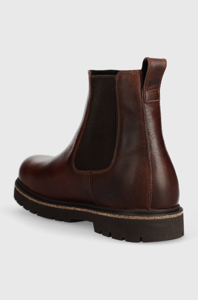 Cipők Birkenstock bőr bokacsizma Highwood 1025718 barna