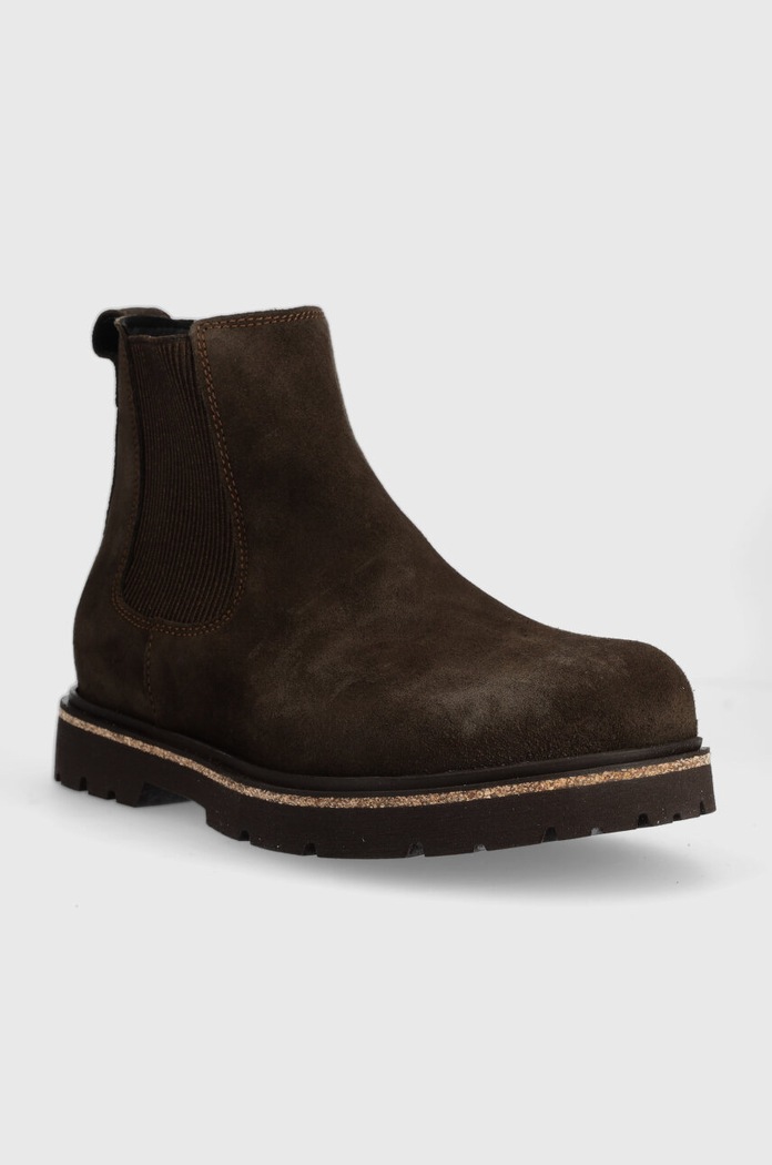 Birkenstock sztyblety zamszowe Highwood 1025726 brązowy AW24