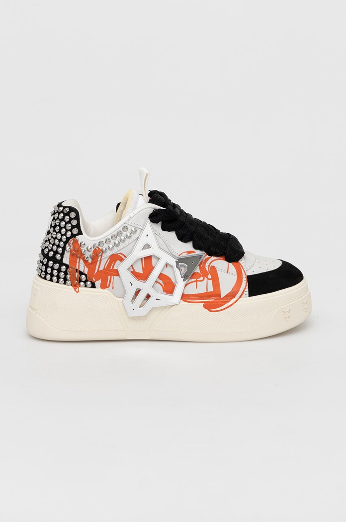 Sneakers Naked Wolfe Kosa μικρό μπεζ Kosa.Graffiti.BlkWht