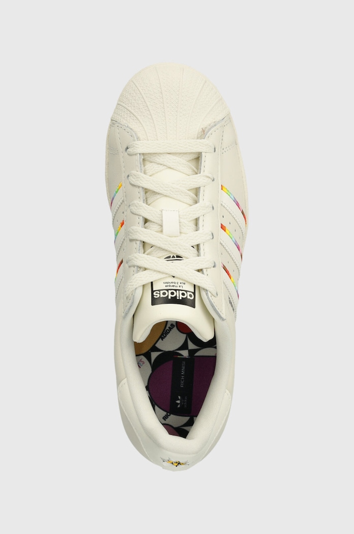 Kožené tenisky adidas Originals x Rich Mnisi, Superstar Pride Rm béžová ID7493