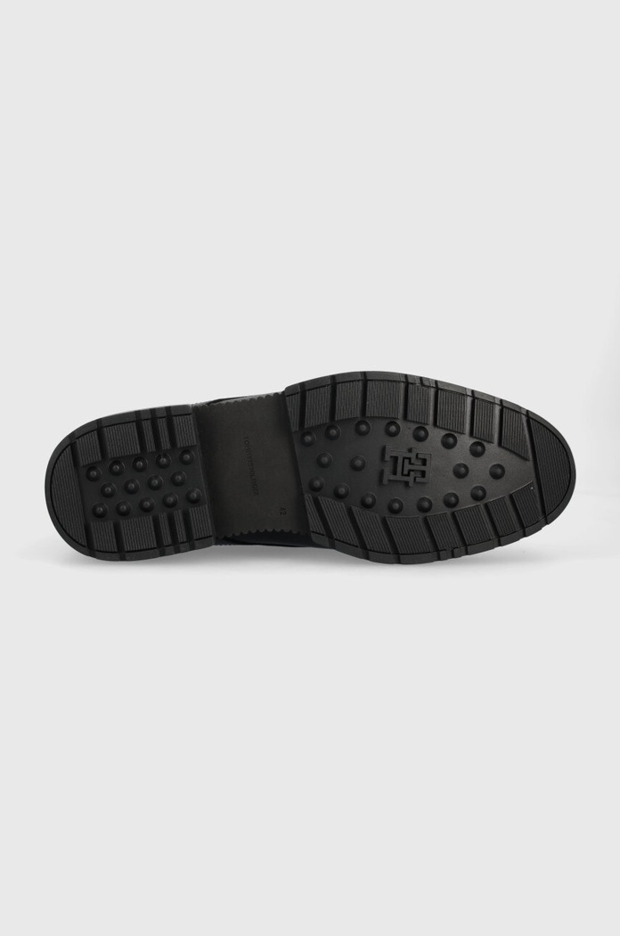 Kožené boty Tommy Hilfiger COMFORT CLEATED THERMO LTH BOOT FM0FM04651 černá