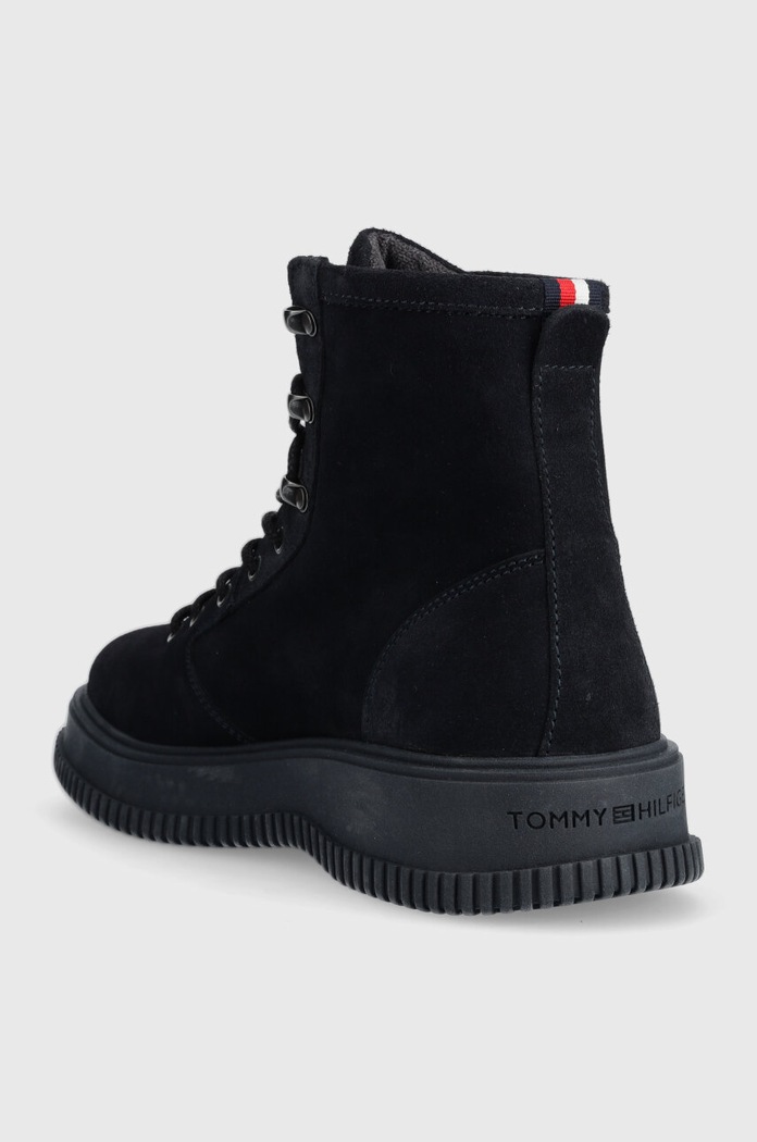 Obuwie Tommy Hilfiger buty zamszowe TH EVERYDAY CLASS W SUEDE HOOKS FM0FM04762 granatowy