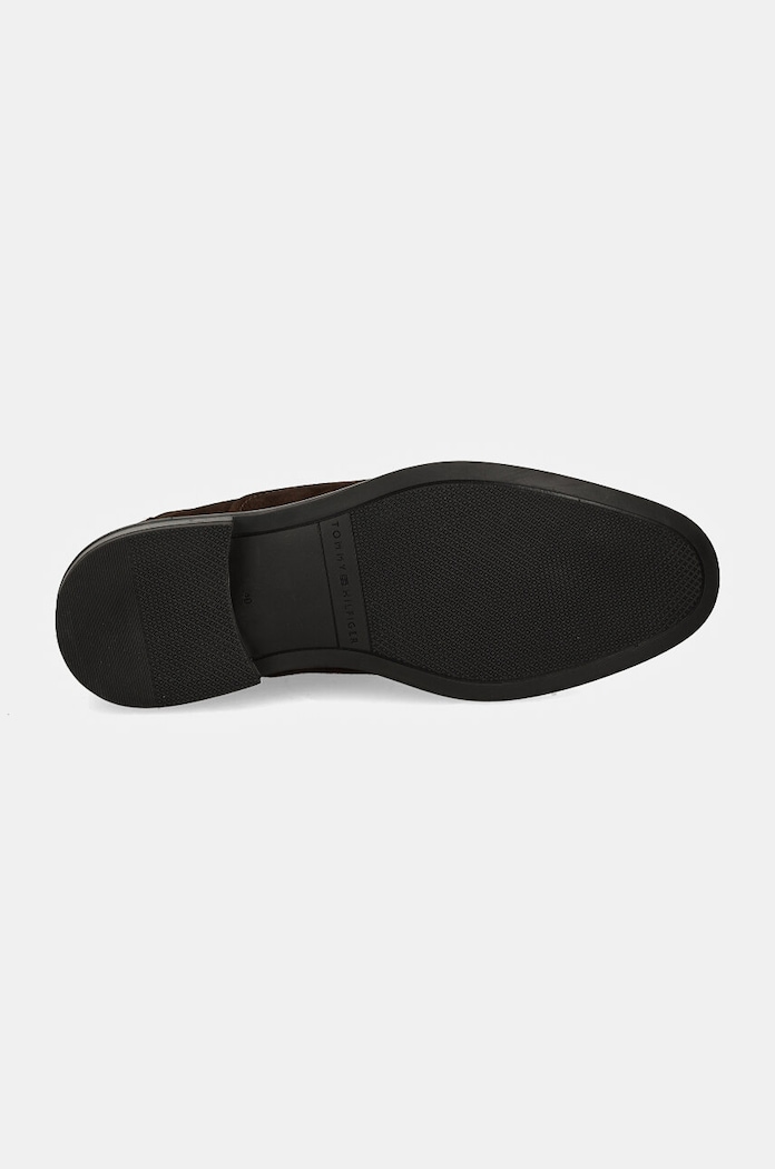 Σουέτ παπούτσια Tommy Hilfiger CORE RWB HILFIGER SUEDE L BOOT FM0FM04805 καφέ
