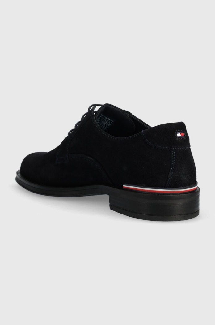 Obuwie Tommy Hilfiger półbuty zamszowe CORE RWB HILFIGER SUEDE SHOE FM0FM04868 granatowy