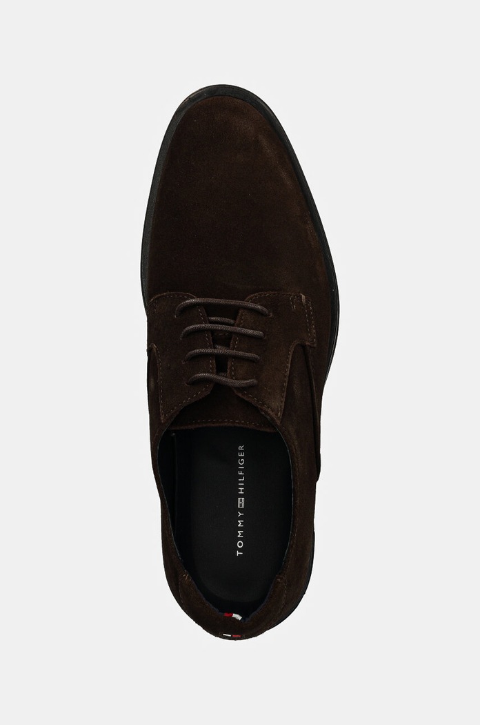 Tommy Hilfiger półbuty zamszowe CORE RWB HILFIGER SUEDE SHOE brązowy FM0FM04868