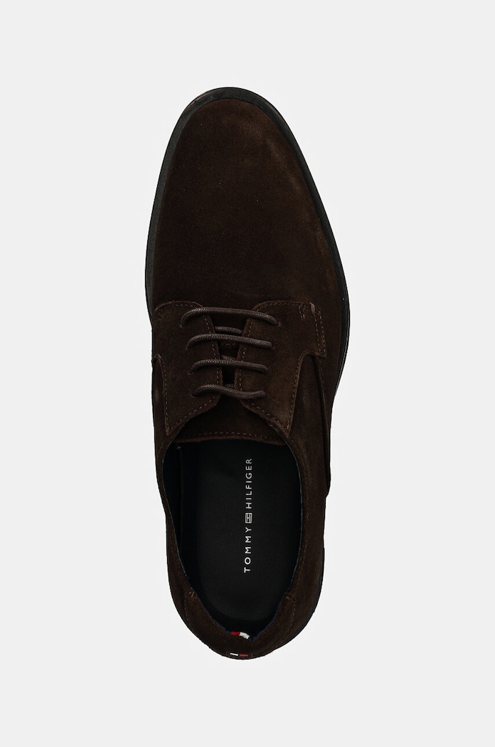 Tommy Hilfiger półbuty zamszowe CORE RWB HILFIGER SUEDE SHOE brązowy FM0FM04868