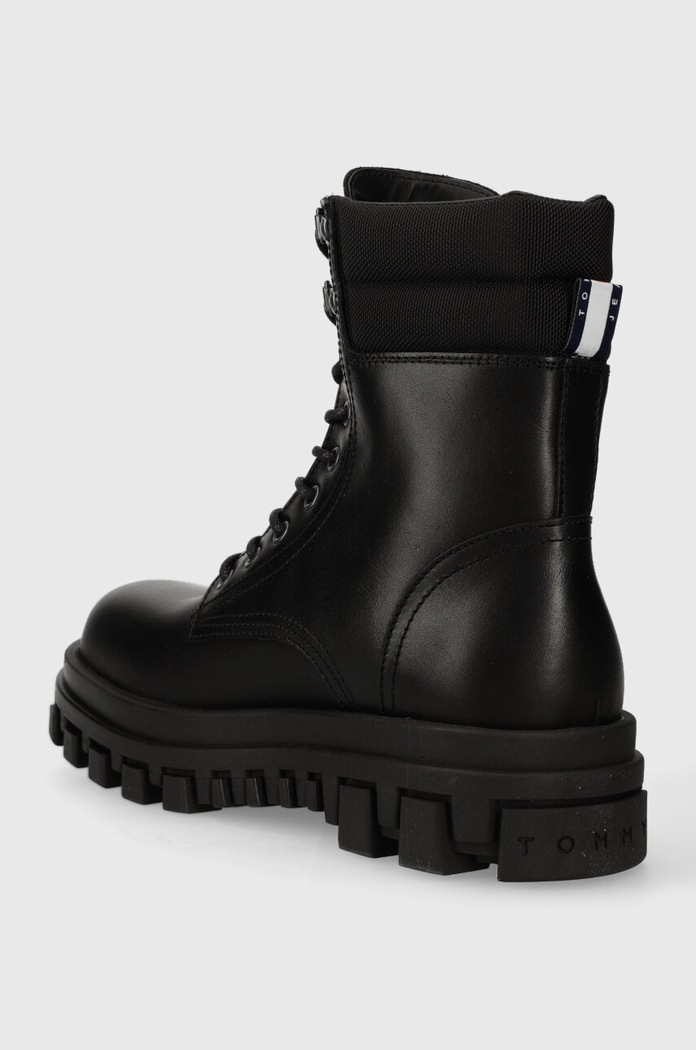 Boty Kožené workery Tommy Jeans TJM ELEVATED OUTSOLE BOOT EM0EM01251 černá