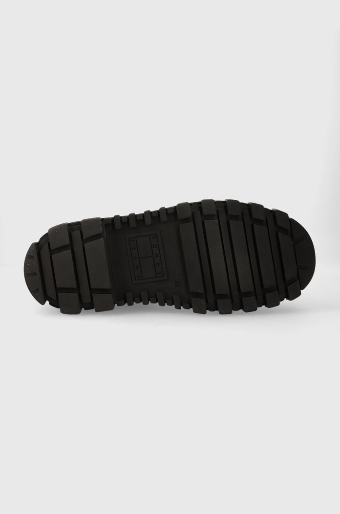 Kožené workery Tommy Jeans TJM ELEVATED OUTSOLE BOOT EM0EM01251 černá