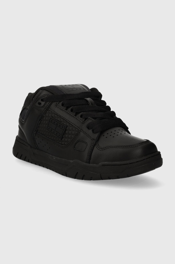 Sneakers Tommy Jeans TJM LEATHER SKATER TONGUE EM0EM01260 μαύρο AW23