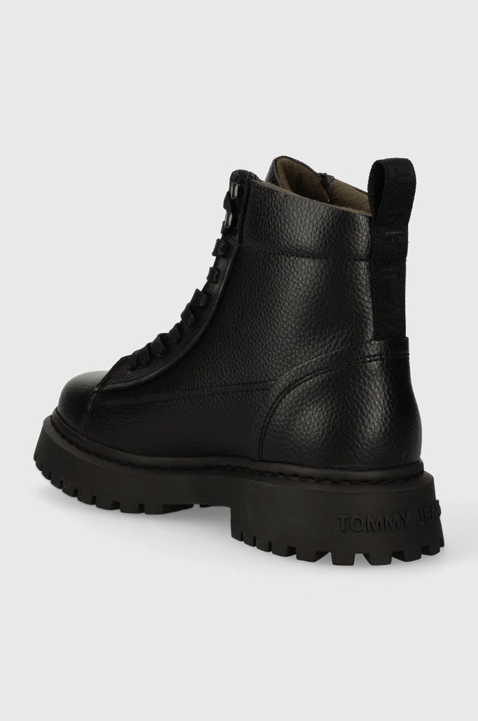 Obuv Kožené členkové topánky Tommy Jeans TJM WARM LINING BOOT EM0EM01274 čierna