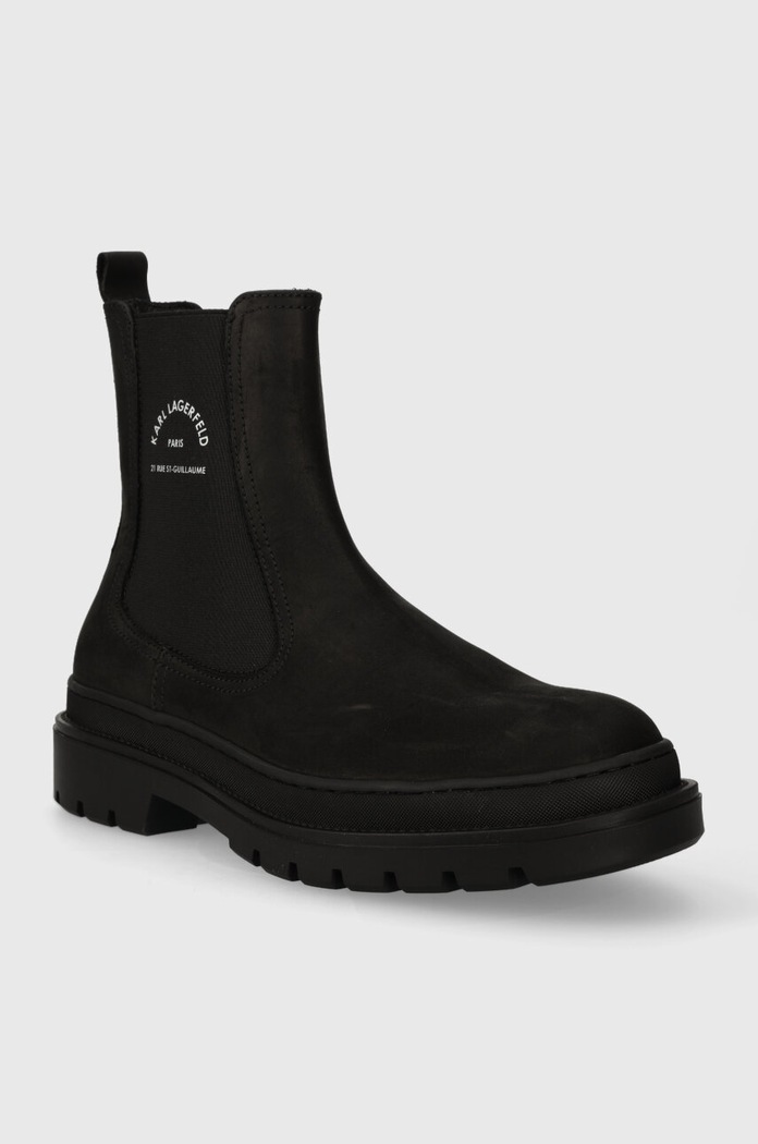Chelsea iz semiša Karl Lagerfeld OUTLAND KL11241F.200 črna AW23