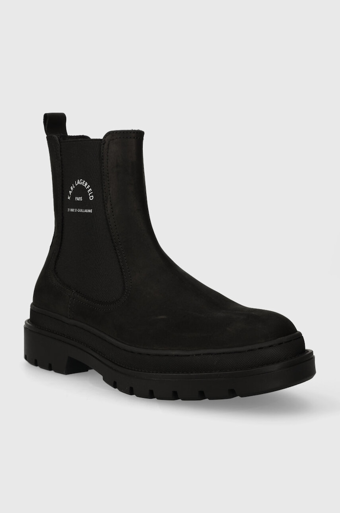 Chelsea iz semiša Karl Lagerfeld OUTLAND KL11241F.200 črna AW23