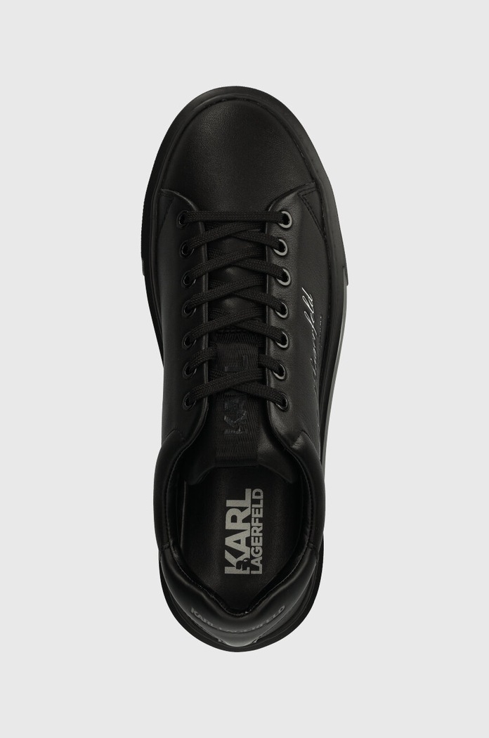 Δερμάτινα sneakers Karl Lagerfeld MAXI KUP μαύρο KL52223.00X
