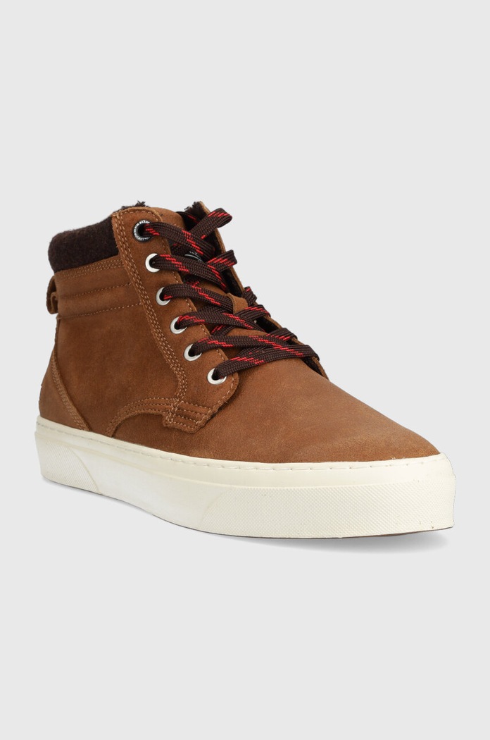 Δερμάτινα sneakers Pepe Jeans YOGI BOOT PMS30998 καφέ AW23