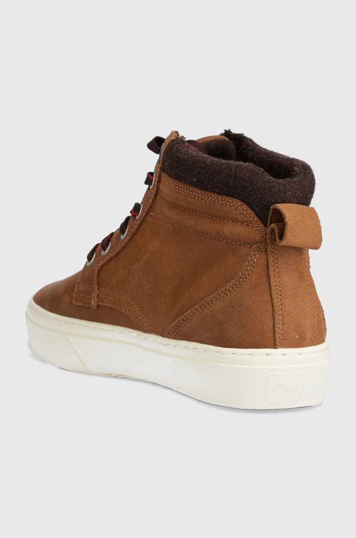 Παπούτσια Δερμάτινα sneakers Pepe Jeans YOGI BOOT PMS30998 καφέ