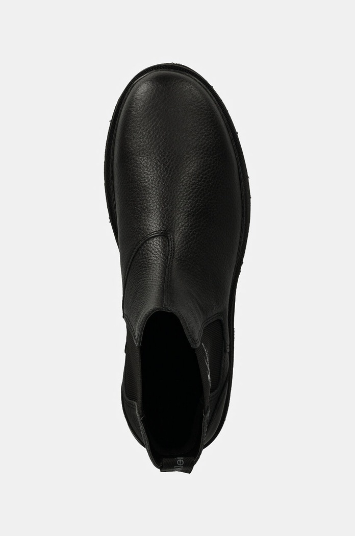 Kožené topánky chelsea Calvin Klein Jeans EVA MID CHELSEA BOOT LTH čierna YM0YM00750