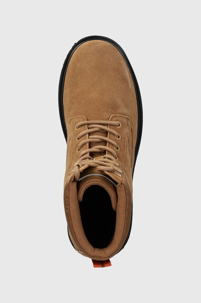 Calvin Klein Jeans bőr cipő EVA MID LACEUP BOOT SUEDE barna YM0YM00802