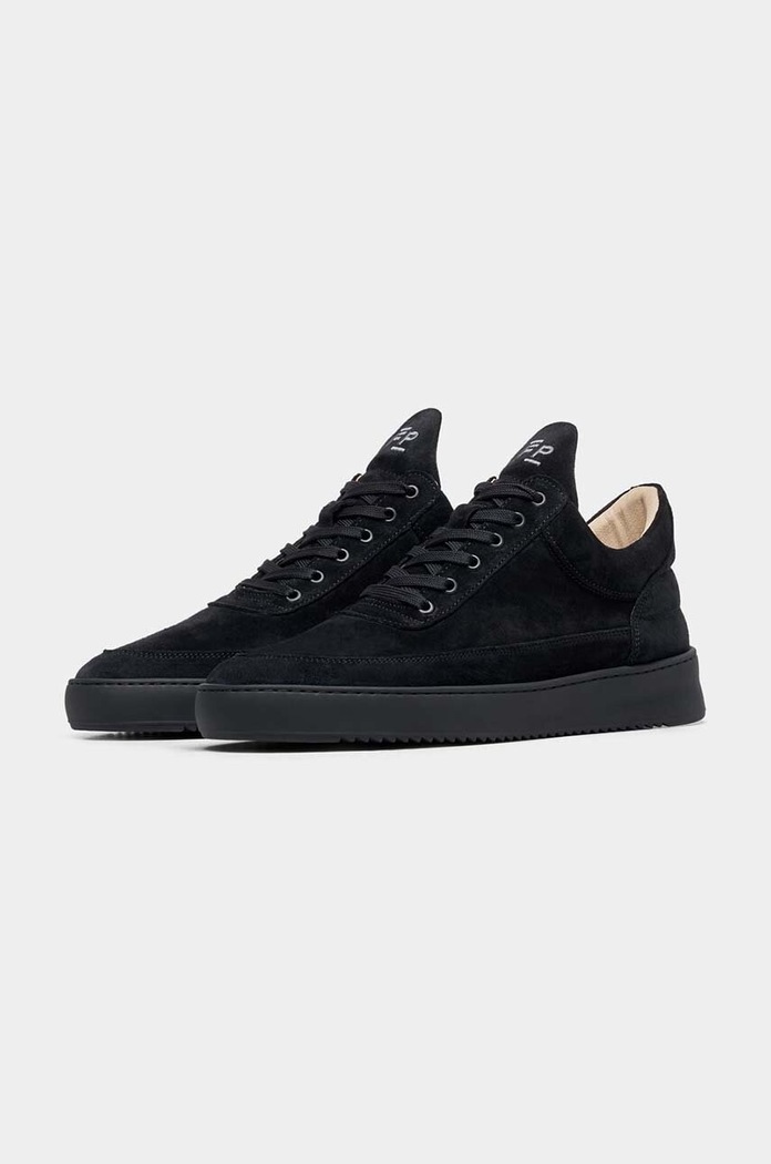 Semišové tenisky Filling Pieces Low Top Suede 10122791847 čierna AW23