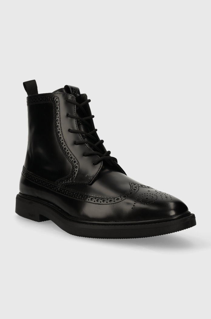 Δερμάτινα παπούτσια BOSS Larry 50503617.001 μαύρο AW23
