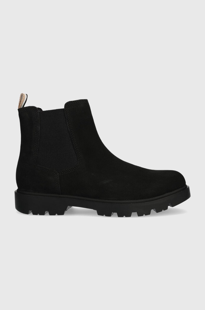 BOSS Botine din piele intoarsa Adley negru 50503675.001