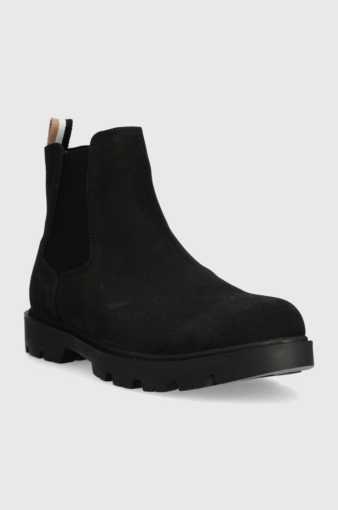 BOSS Botine din piele intoarsa Adley 50503675.001 negru AW23