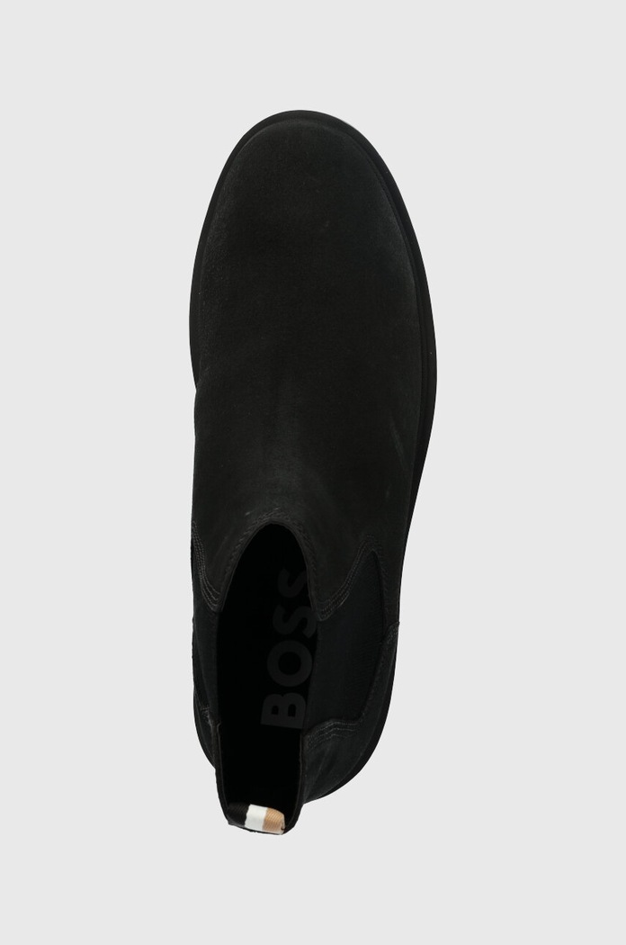 Botine din piele intoarsa Adley BOSS 50503675.001 negru