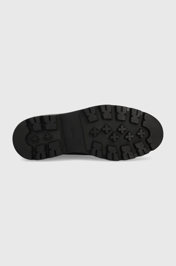 Botine din piele intoarsa Adley BOSS negru 50503675.001
