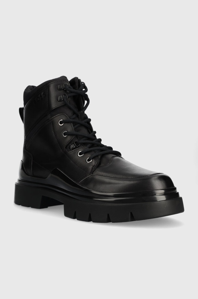 BOSS bocanci de piele Chanan 50503936.005 negru AW23