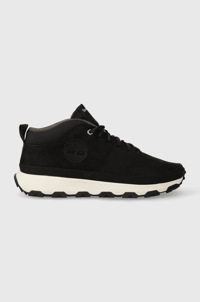 Timberland buty Winsor Trail Mid Leather skóra zamszowa czarny TB0A5TXG0151