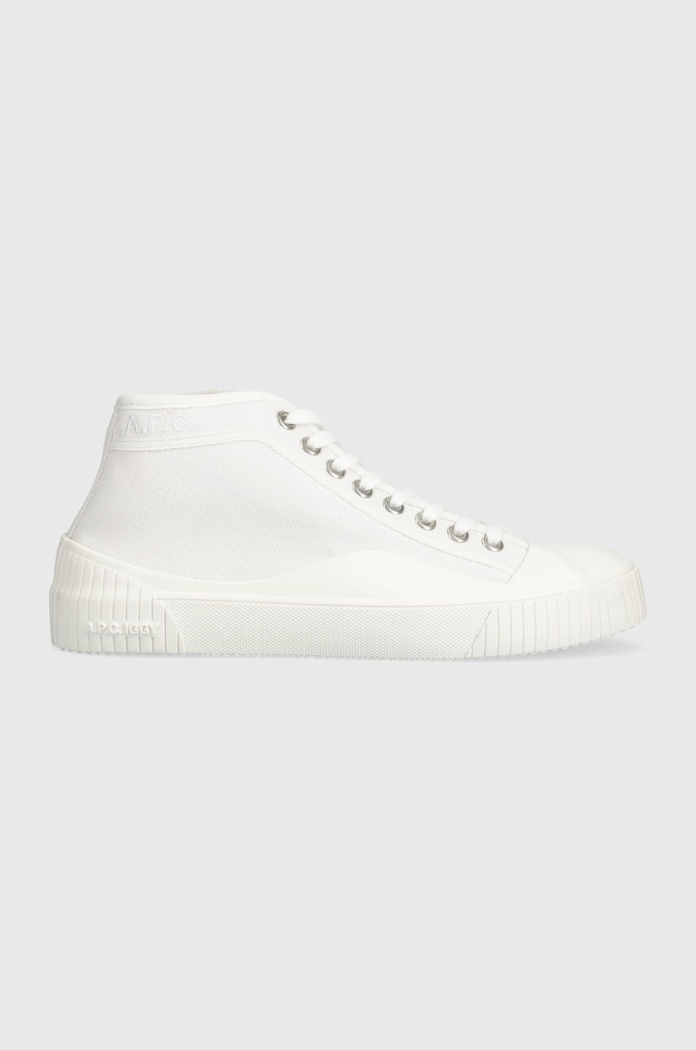 Kožené tenisky A.P.C. vysoký biela COGFH.M56107