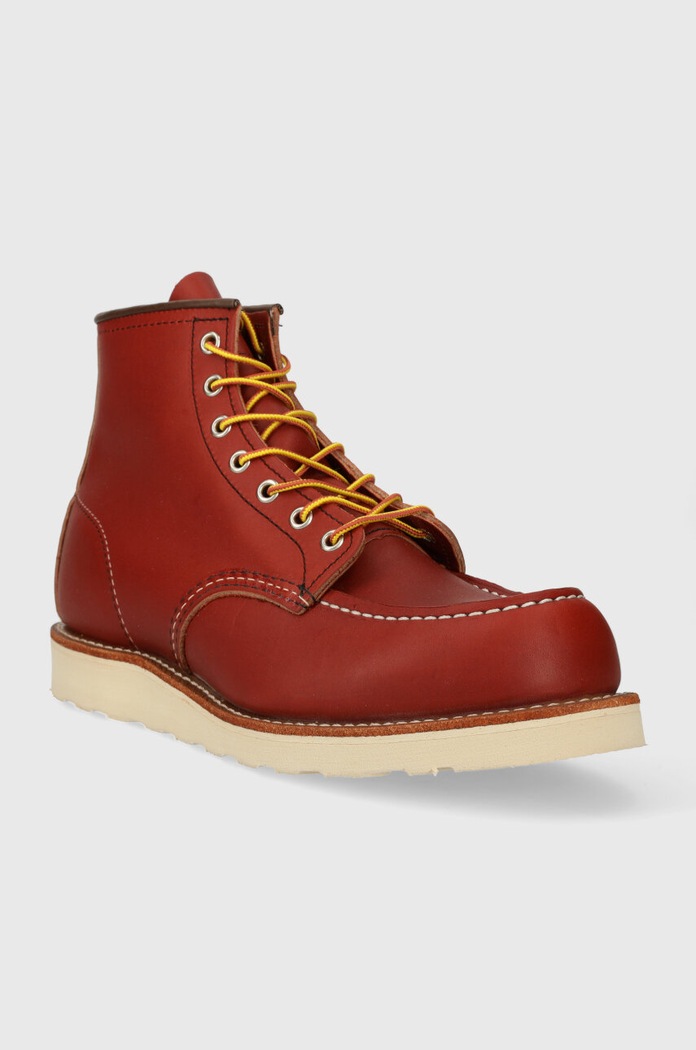 Red Wing scarpe in pelle 6-INCH Classic Moc 8875 rosso AW23
