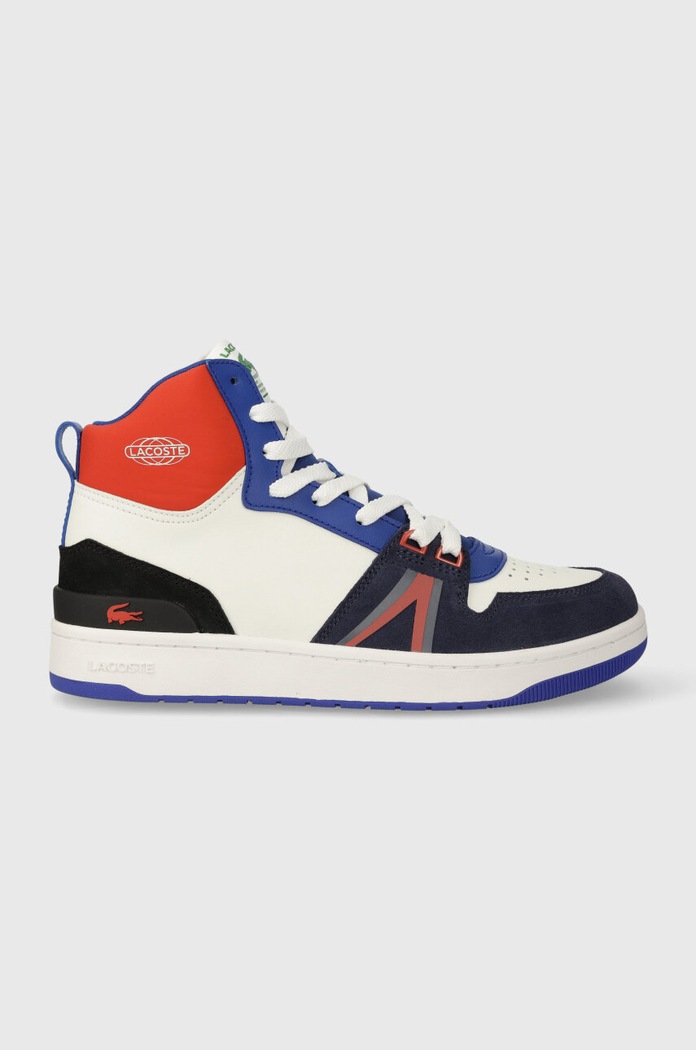 Lacoste sneakers in pelle L001 Leather Colorblock High-Top pelle fiore multicolore 45SMA0027