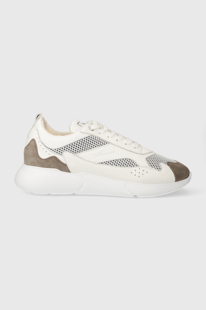 Sneakers boty The Mercer Brand The W3RD semišová kůže bílá ME233015.158