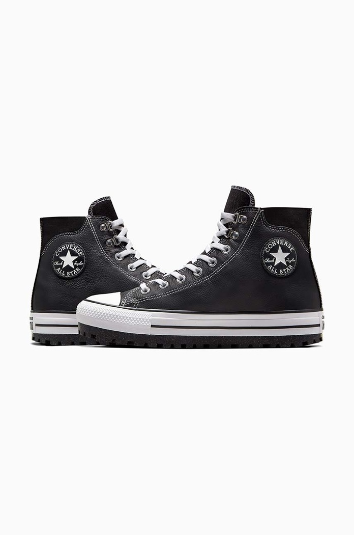 Δερμάτινες μπότες πεζοπορίας Converse Chuck Taylor All Star City Trek μαύρο A04480C