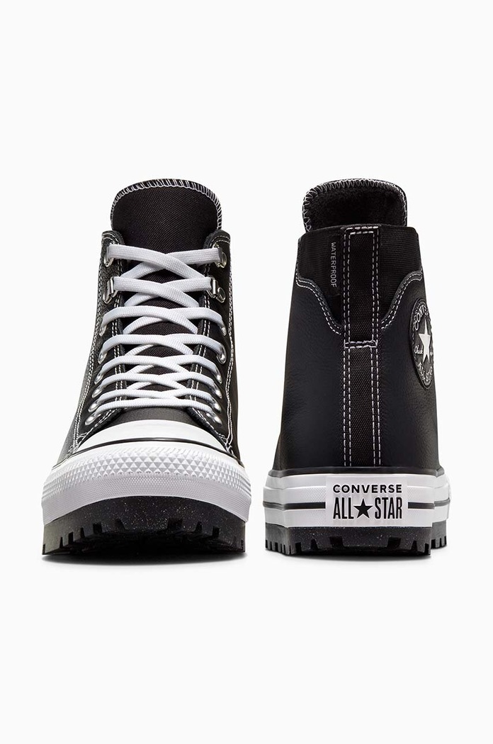 Δερμάτινες μπότες πεζοπορίας Converse Chuck Taylor All Star City Trek A04480C μαύρο