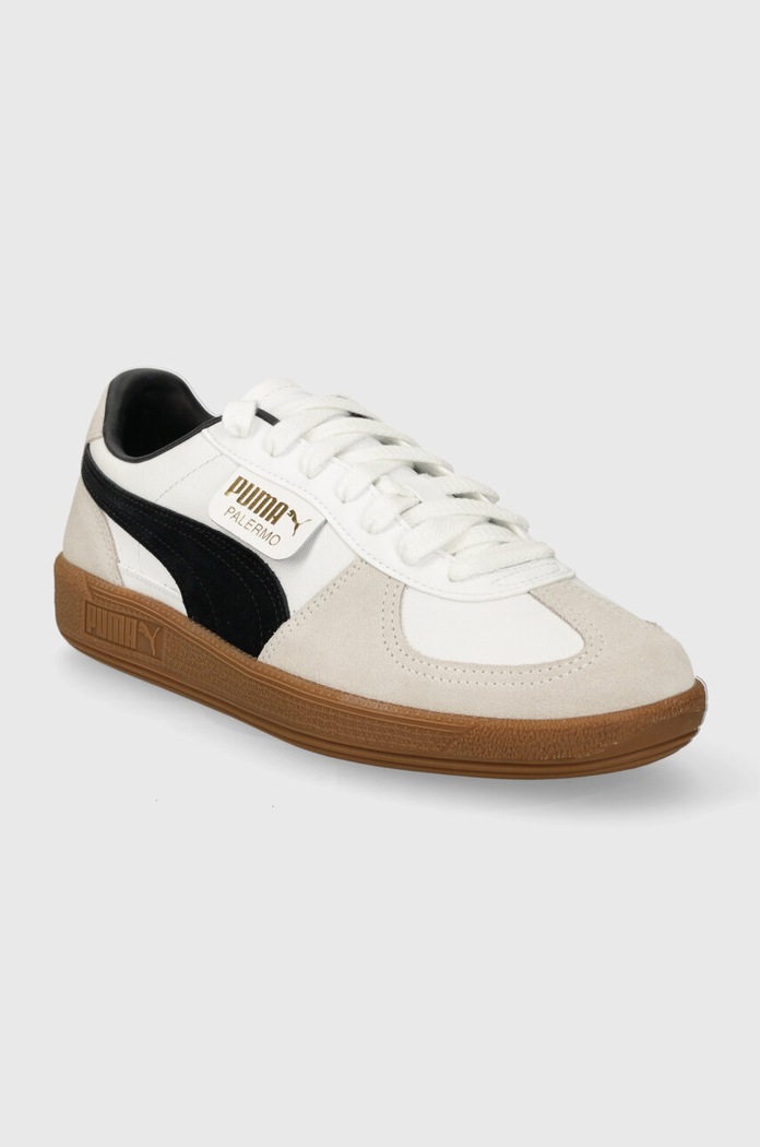 Kožené tenisky Puma Palermo 396464 biela SS26