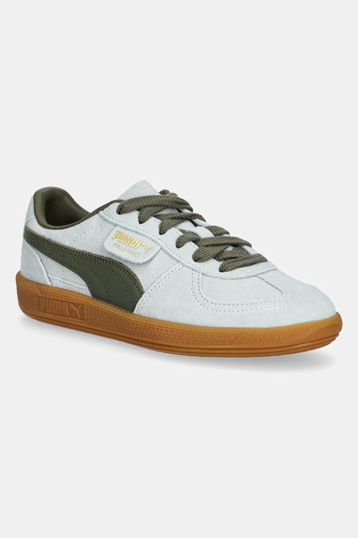 Puma Palermo sneakers piele întoarsă plată turcoaz 396463