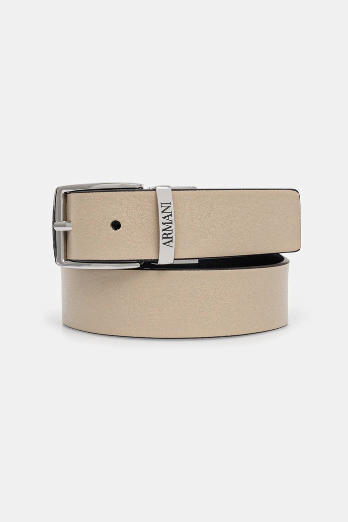 Detský obojstranný opasok Emporio Armani 401520.3F560 čierna SS26