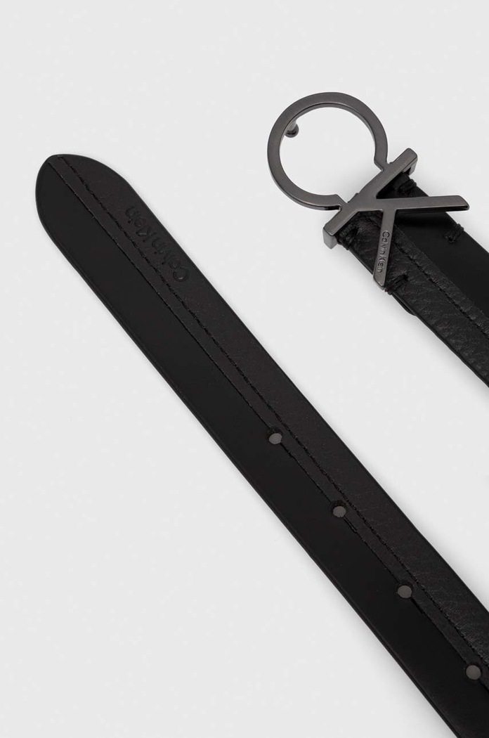 Kožený opasok Calvin Klein K60K610790 čierna AW23